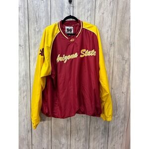 58 Sports Arizona State Sun Devils Windshirt Pullover Mens XXL Maroon Gold NCAA
